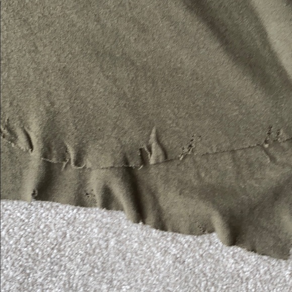 NWT Free People Army green Star Henley SM - Picture 4 of 5